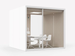 Многосторонняя акустическая офисная кабина со встроенным освещением