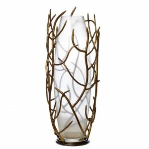 Ваза стеклянная с золотом 66х23 см от Garda Decor GARDA DECOR ДИЗАЙНЕРСКИЕ 039987 Золото;прозрачный