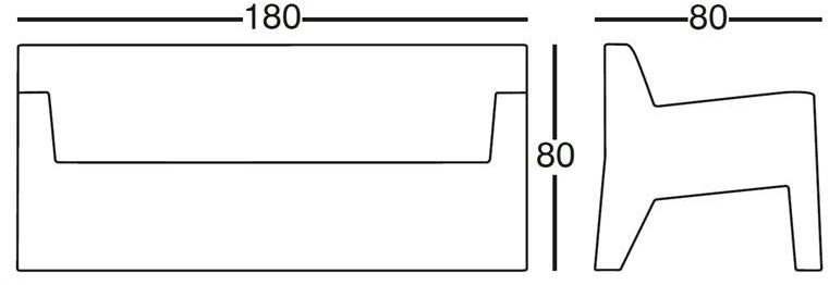 VONDOM Садовый диван из смолы Jut sun-id-1442924 - Вид №5