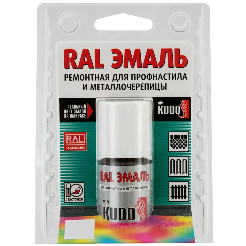 Эмаль для металлочерепицы Kudo с кисточкой цвет шоколадно-коричневый 15 мл STLM-2191180 - Вид №3