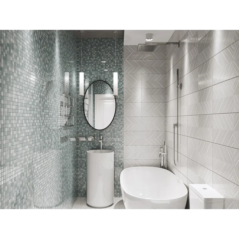 Декор настенный Сенсус25x75см цвет мятный Santreyd STLM-2195438 - Вид №2