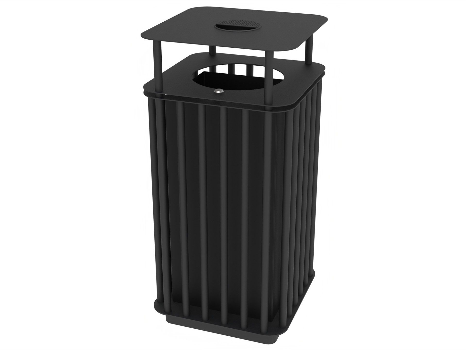 Оцинкованная стальная корзина для мусора с пепельницей Lazzari Spring ARCH-00089452 - Вид №16