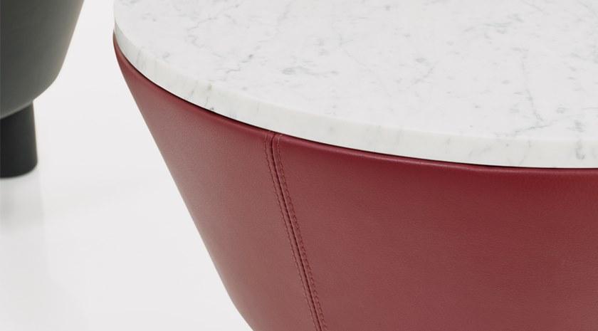 Wittmann Журнальный столик обтянутый кожей с мраморной столешницей sun-id-1442119 - Вид №2