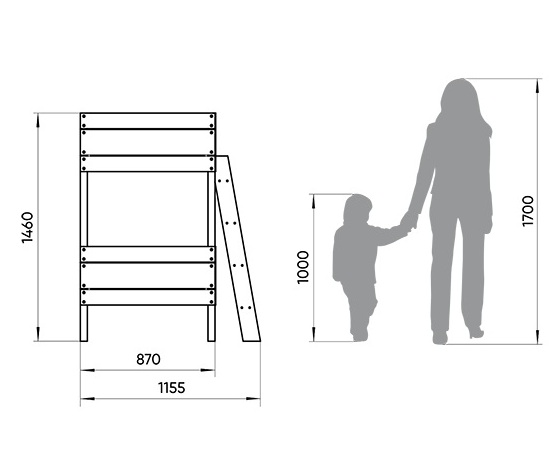 Кровать двухъярусная Home basic M 80х160 см белая, серая ELLIPSE ELLIPSE HOME 351754 Белый;серый Santreyd  - Вид №2