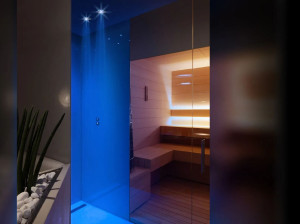 Последовательность из 4 круглых душевых головок