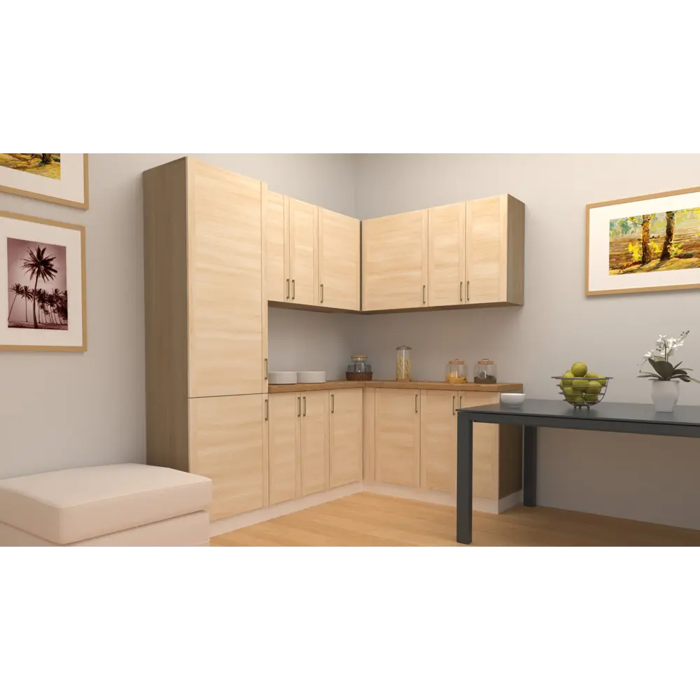 Наборная дверка мебельная Арелан 396x1316x18мм хвоя экстра STLM-2190670 - Вид №4