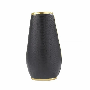 Ваза черная матовая "Змеиная кожа" BUREAU ДИЗАЙНЕРСКИЕ 263049 Черный