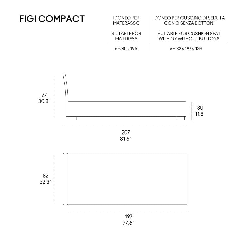 Одноместный диван-кровать из ткани Casamania & Horm Фиджи ARCH-00010177 - Вид №1