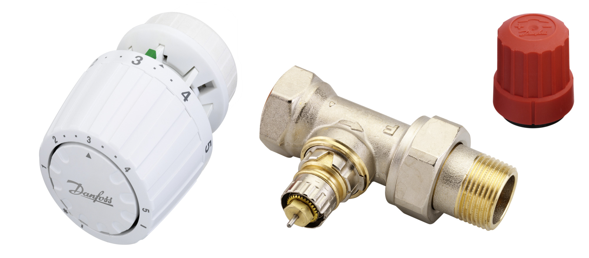 Danfoss Комплект RTR-N/RTR 7090 для двухтрубной системы отопления RTR-N 20 угл. и RTR7090 комплект 013G2175  - Вид №3