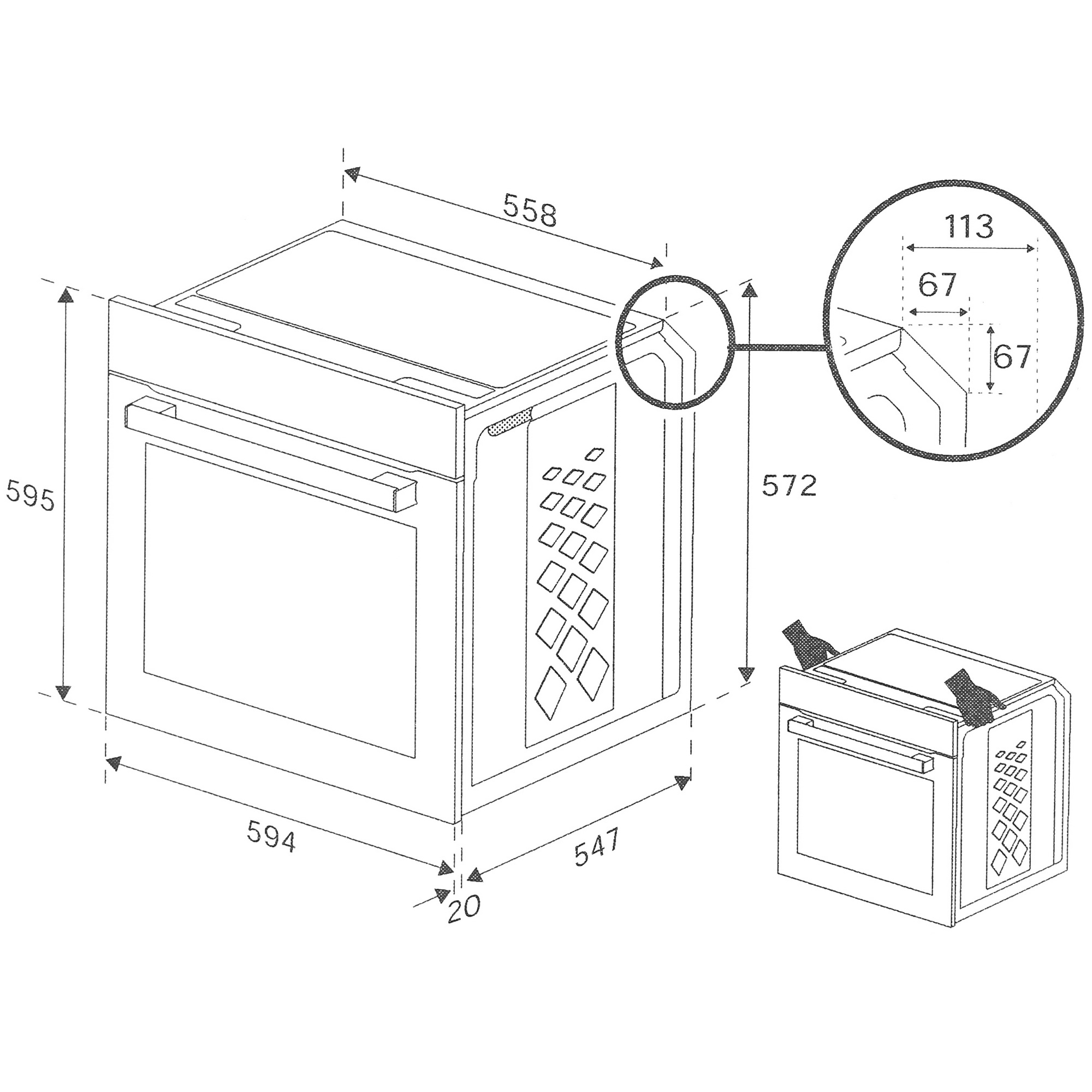 9074829 Электрический духовой шкаф Hotpoint FE8 831 JSC BL черный STDN-0123095 - Вид №10