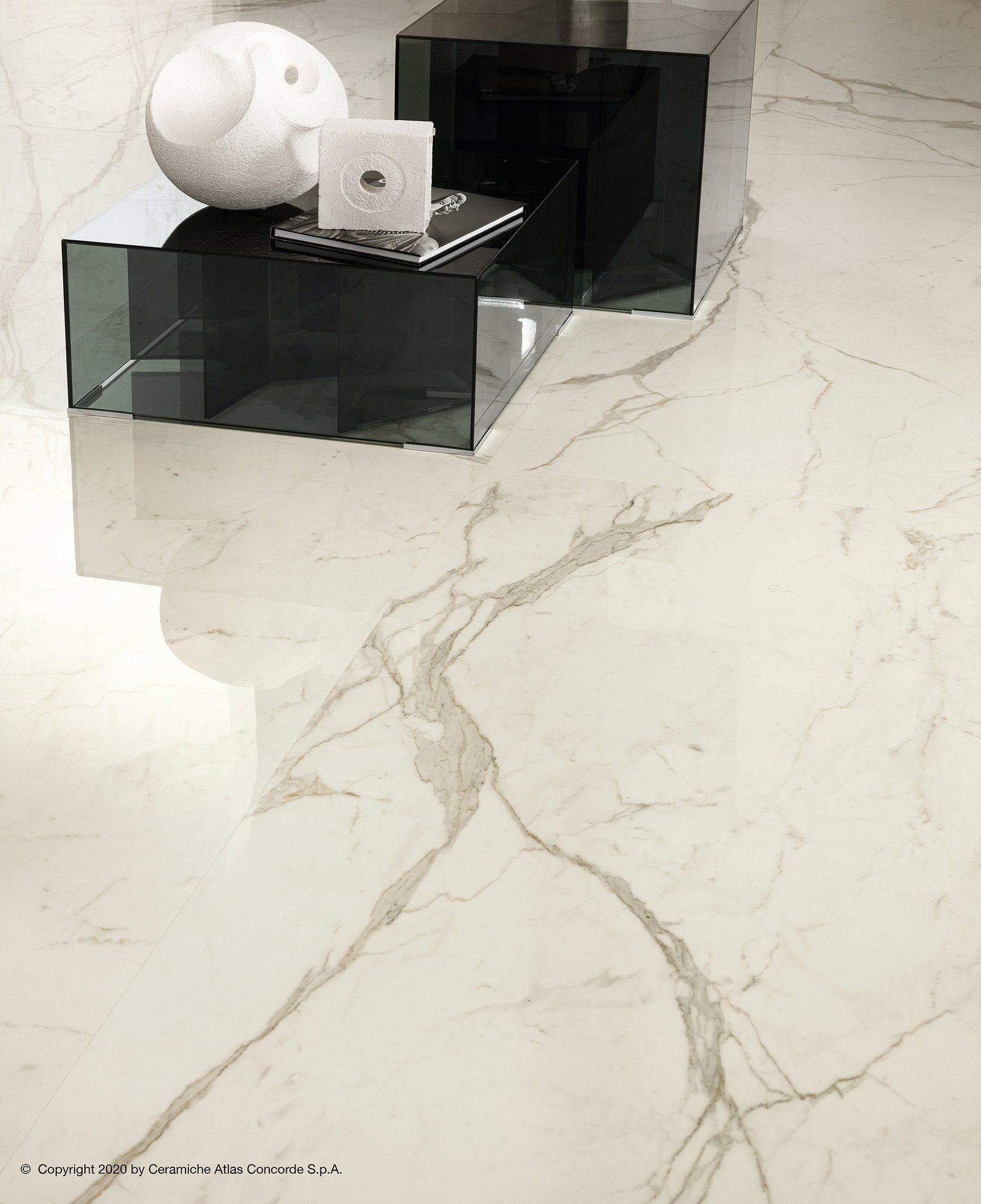 Пол из керамогранита с мраморным эффектом Atlas Concorde Marvel Shine ARCH-00045897 - Вид №12