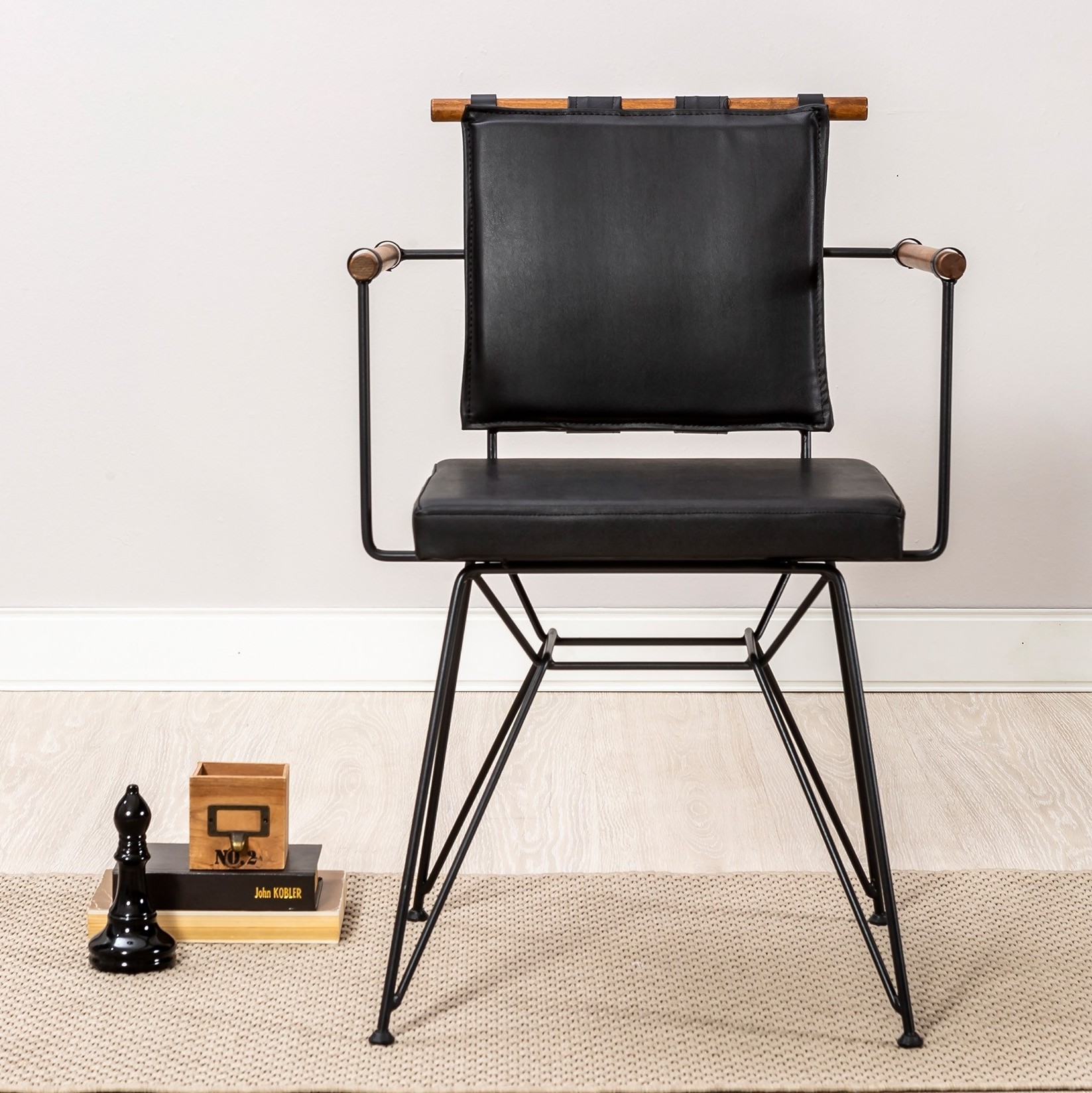 Стул с подлокотниками металлический черный Exclusive CILEK  00-3832545 Черный Santreyd  - Вид №2