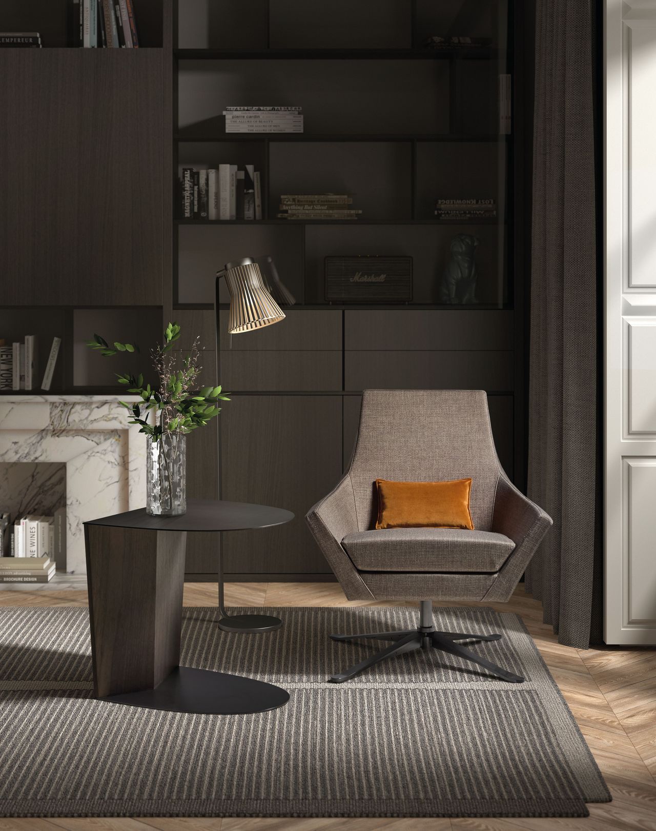 Тканевое вращающееся кресло с подлокотниками Hurtado Evolution ARCH-00114622 - Вид №2