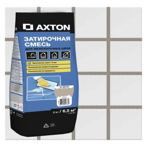 Затирка цементная Axton А.100 цвет серый 2 кг 82454861 STLM-2197762