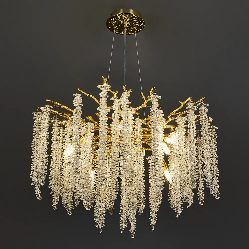 Люстра De City Лайма золотая 8-рожковая для гостиной и зала 88593894 STLM-0933029 - Вид №1