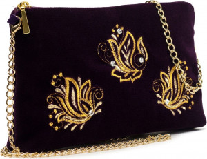 10660422 Торжокские золотошвеи Сумка "Аромат весны" бархат Разм. 13*21*3 Мод. 566-1 Бархат