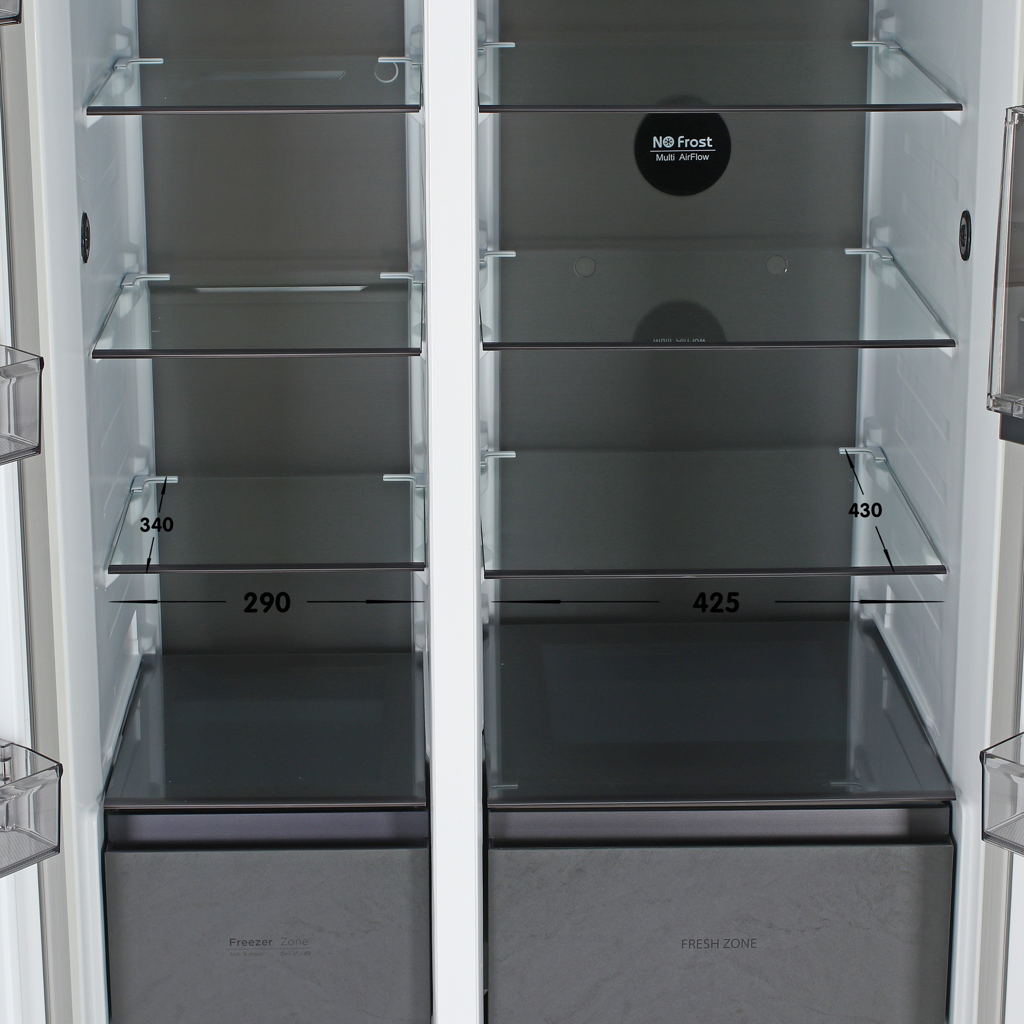 5401313 Холодильник Side by Side   DEXP SBS6-63AMG бежевый STDN-0078370 - Вид №8