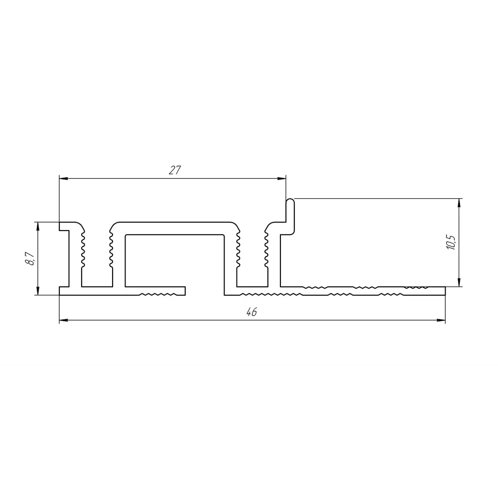 Профиль для ступеней ALPROFI 250 см - элегантное обрамление лестницы 18186510 STLM-0009910 - Вид №2