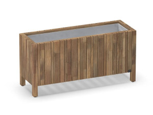 Прямоугольная плантатор из тикового дерева