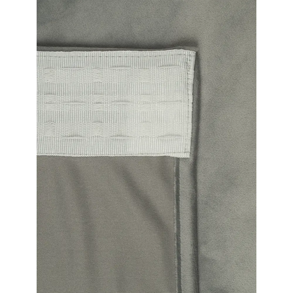 СТОЛИЦА ТЕКСТИЛЯ - Штора на ленте серый бархат 140x270 см для гостиной и спальни 89376359 STLM-1574886 - Вид №7