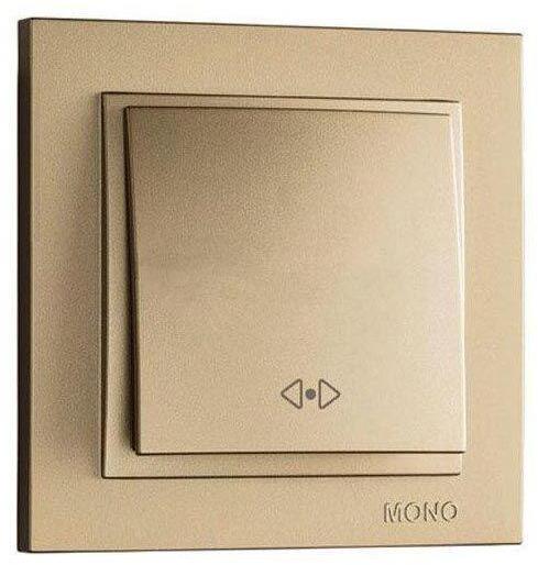 102-222225-112 Выключатель одноклавишный перекресный титан Mono Electric Despina