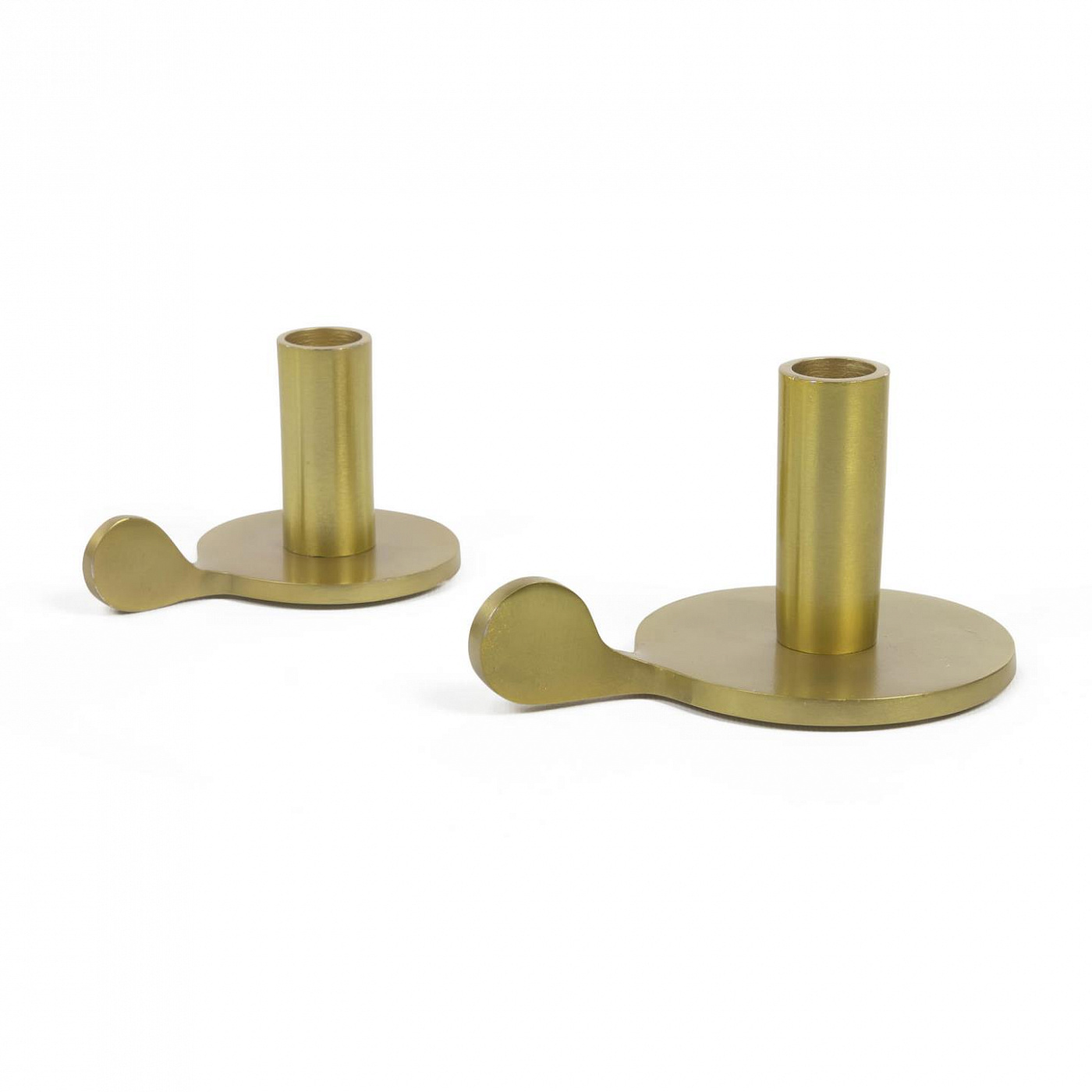 109386 Adabella set of 2 gold-coloured aluminium candle holders 6 cm and 8 cm La Forma  - Вид №1