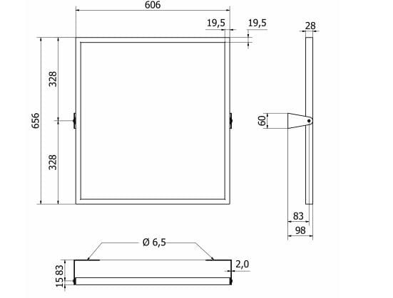 Настенное зеркало для ванной комнаты Thermomat 350N-E ARCH-00137301 - Вид №2