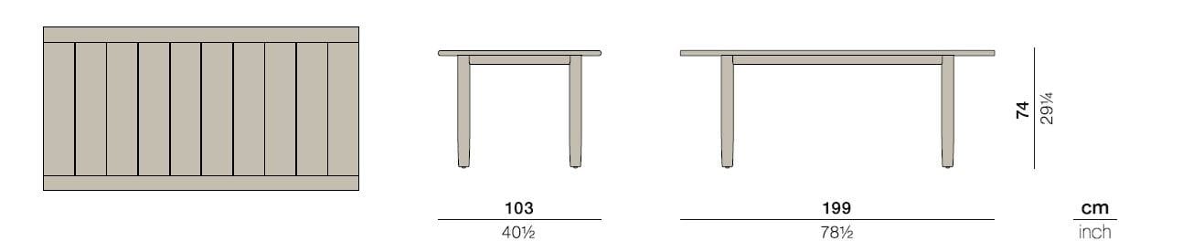 Прямоугольный садовый стол из тикового дерева DEDON TIBBO ARCH-00129262 - Вид №17