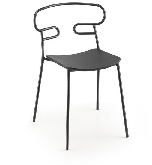 TrabA' Стул из металла и полиуретана с открытой спинкой Genoa 0047-met-pu - Вид №4