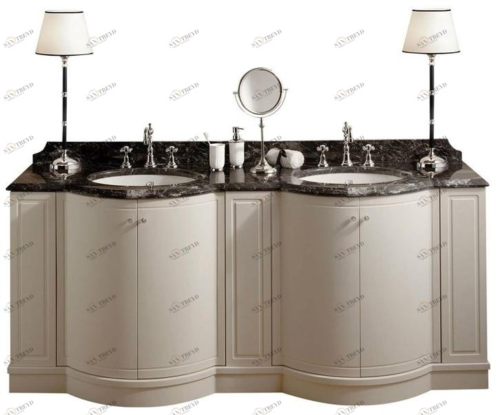 Gentry Home Двойной деревянный туалетный столик с дверцами Boston sun-id-1438700