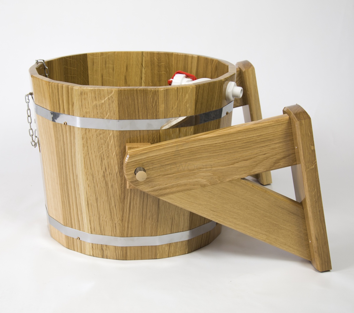 148 Обливное устройство из дуба 20 литров (дуб натуральный) Alyarus  - Вид №4