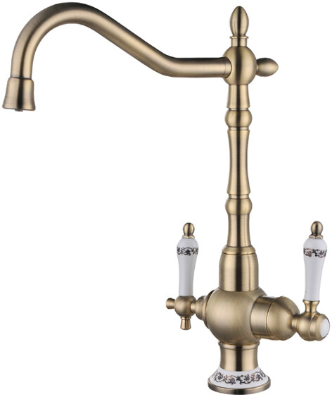 Смеситель ZorG Clean Water ZR 336 YF-50 BR для кухонной мойки, бронза