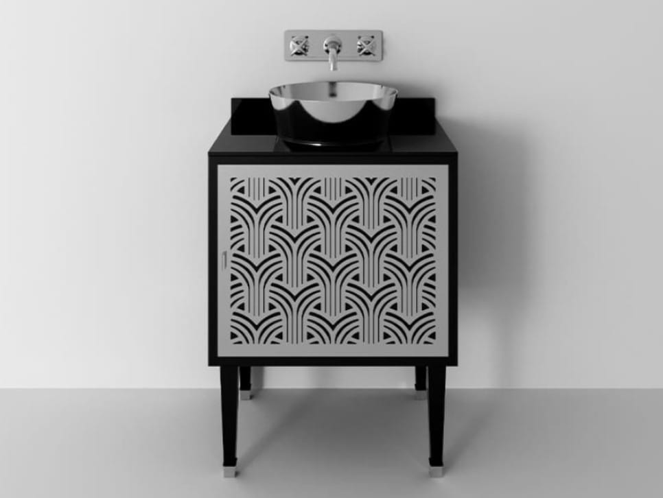 Деревянный одноместный напольный умывальник с дверцами Park Avenue CORA 1A ARCH-00051950