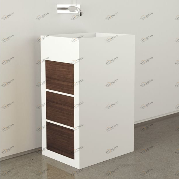 Moma Design Раковина напольная TOWER CUBE с ящиками BATHROOM белая LTC007285SX
