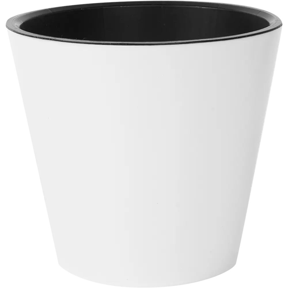 Горшок цветочный Ingreen Фиджи ø16 h14.5 см v1.6 л пластик белый STLM-2004453