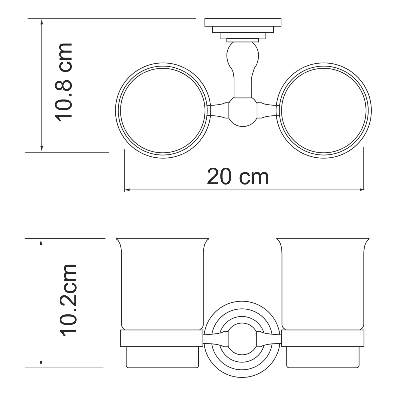 K-7028D Ammer Подстаканник двойной WasserKRAFT Ammer K-7000  - Вид №2