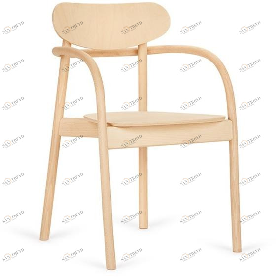 Paged Штабелируемый деревянный стул с подлокотниками sun-id-1473940