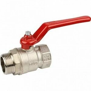 Кран шаровый STOUT ВН 3/4" стандартный проход, красный рычаг