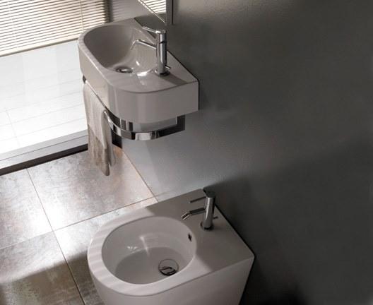 Sct70.bi / sct55.bi Подвесная раковина настенная овальная Ceramica Globo FORTY3 белая - Вид №3