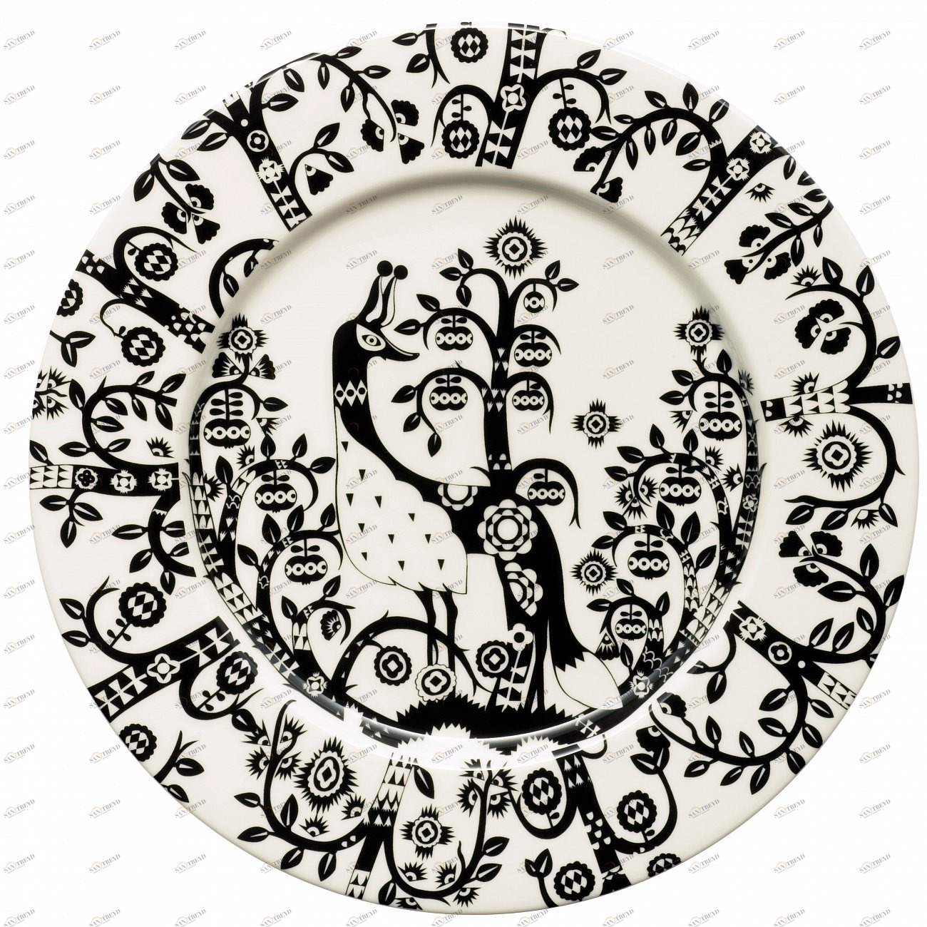 Тарелка "Taika" черно-белая IITTALA СОВРЕМЕННЫЙ 081788 Белый 