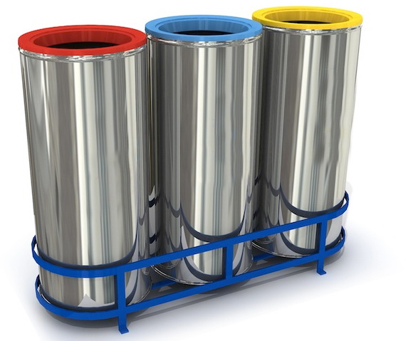 MF-743 Урна для селективного сбора мусора Public Steel 