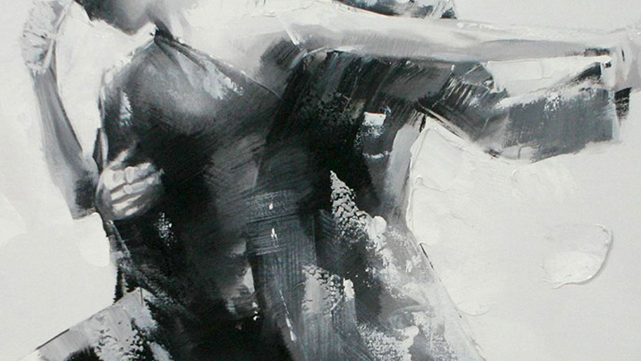 Картина на холсте 100х100 см "Джаз-2" EVENHOME КАРТИНЫ МАСЛОМ 129835 Белый;черный  - Вид №1