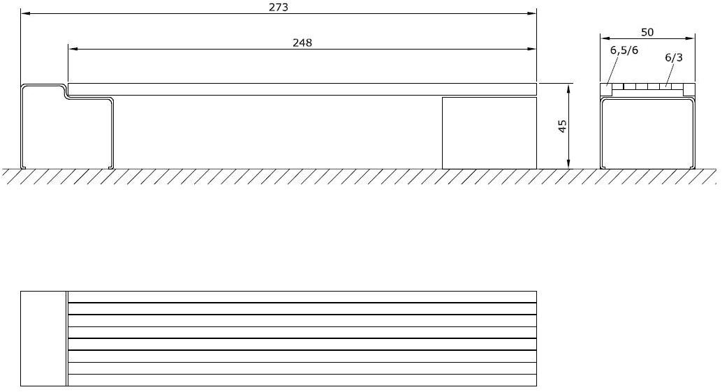 Euroform W Деревянная скамейка без спинки  1310  - Вид №1