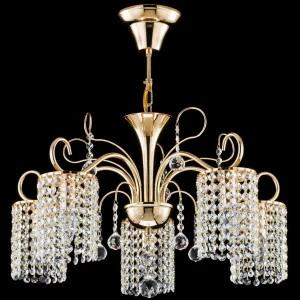 Подвесная люстра Freya Leona FR1127-PL-05-G FREYA ДИЗАЙНЕРСКИЕ, LEONA GOLD 181593 Золотой