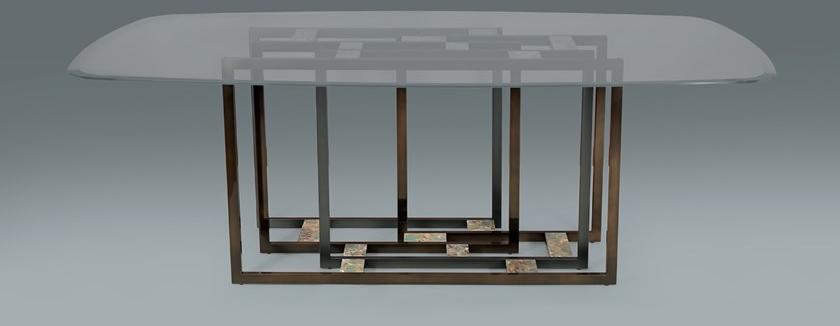 Borzalino Стеклянный стол с металлической структурой sun-id-1515126 - Вид №1