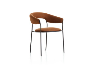 Металлический мягкий стул