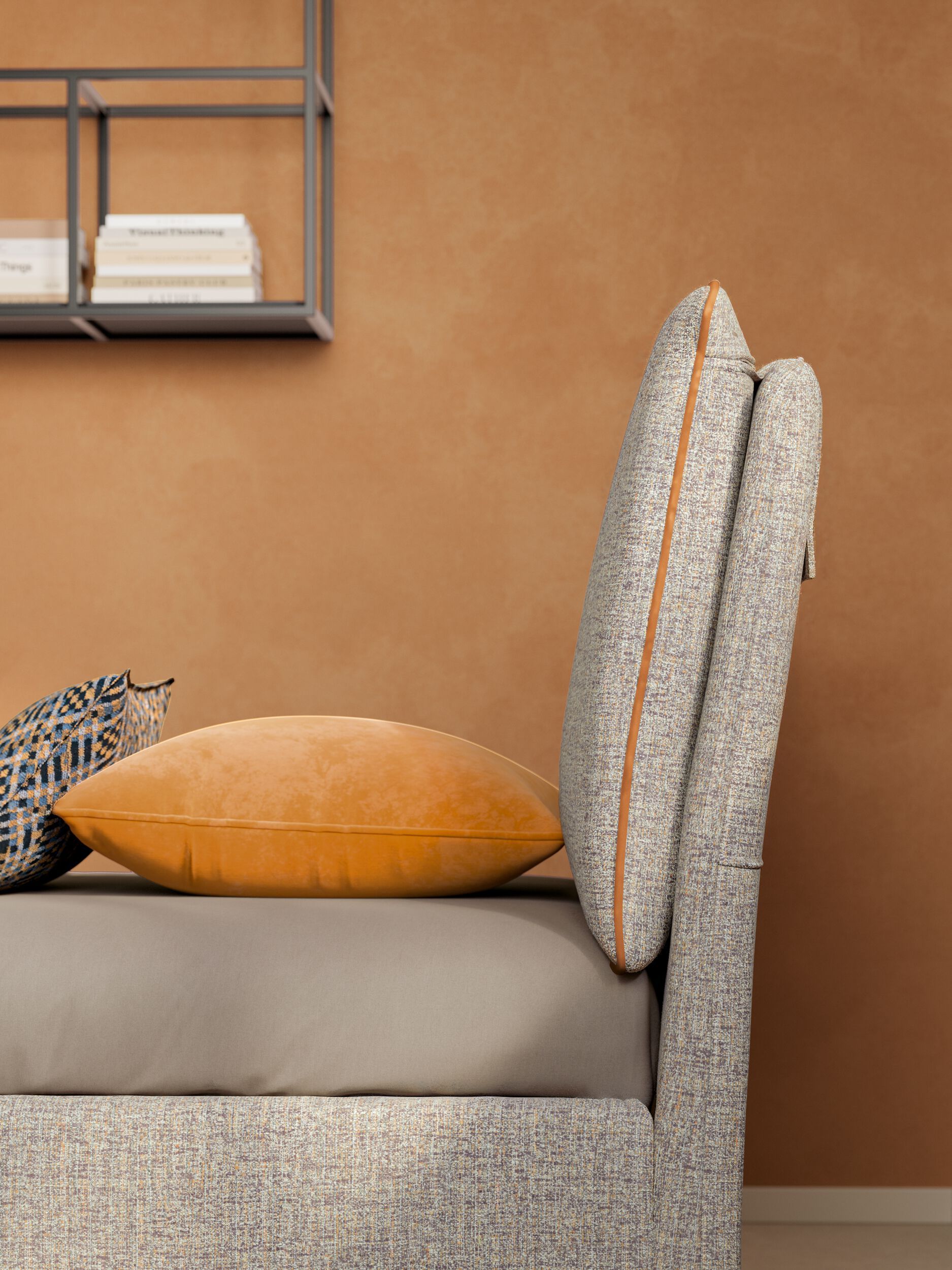 Односпальная кровать с мягким изголовьем Twils Blanca ARCH-00063851 - Вид №2