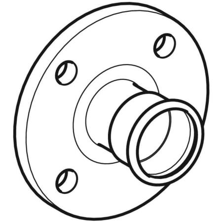 23760 Фланец Geberit Mapress из углеродистой стали, PN 10/16, с прессовым соединением Geberit  - Вид №1