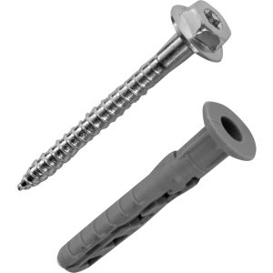 Дюбель-шуруп Fischer SXR FUS фасадный нейлон/оцинкованная сталь цвет серый 10x60 мм 12471432 STLM-2193958