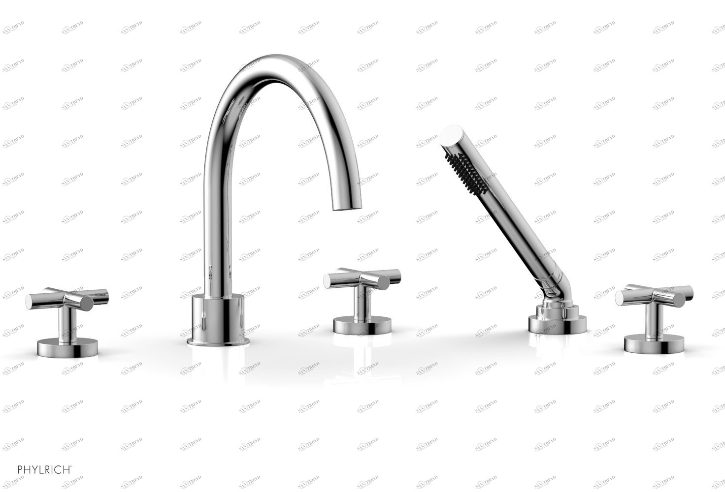 Смеситель для ванны TRANSITION Phylrich  120-48-026 Хромированный